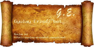 Gyulay Erzsébet névjegykártya