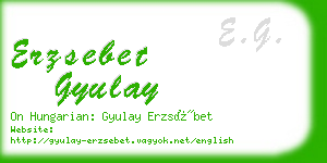 erzsebet gyulay business card